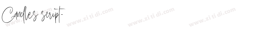 Candles script字体转换